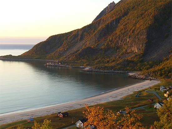 Sandstrand på Bøvær