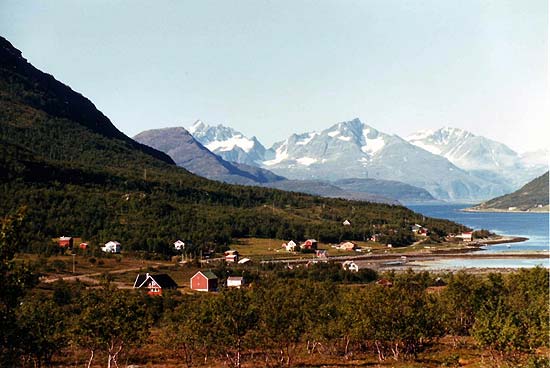 Lyngsalpene i bakgrunnen